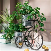 Подставка для цветов на подоконник под два кашпо Велосипед 41-041Br - фото 72753