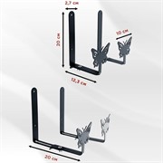 Ящик балконный для цветов Прованс 40см с декоративным кронштейном 203-010B - фото 72767