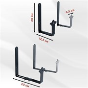 Ящик балконный для цветов Прованс 40см с декоративным кронштейном 203-015B - фото 72771