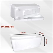 Ящик балконный для цветов Прованс 40см с декоративным кронштейном 203-015B - фото 72772