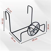 Ящик балконный для цветов Прованс 40см с декоративным кронштейном Бабочка 203-002 - фото 72783