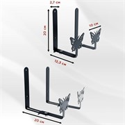 Ящик балконный для цветов Прованс 60см с декоративным кронштейном 203-010B - фото 72797