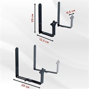 Ящик балконный для цветов Прованс 60см с декоративным кронштейном 203-015B - фото 72801