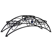 Подставка на подоконник на 3 цветка кованая чёрная диаметр 15см 14-953 - фото 72830