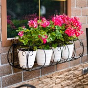 Подставка балконная для ящика на стену длина 84см кованая 51-283 - фото 72973