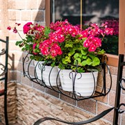 Подставка балконная для ящика на стену длина 84см кованая 51-283 - фото 72975