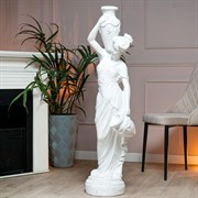 Скульптура парковая Девушка с кувшинами белая матовая высота 130см F03092-WM - фото 72976