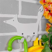 Крючок настенный для детских вещей металлический Лисёнок 702-011W - фото 73047