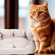 Лежанка пухлик NORD со стяжкой мебельная ткань №3 55х40х20см - фото 73126