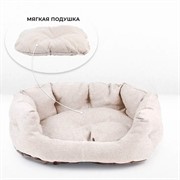 Лежанка пухлик NORD со стяжкой мебельная ткань №3 55х40х20см - фото 73127