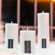 Свеча рифлёная 7х10см парафин белая - фото 73423