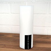 Свеча рифлёная 5х15см парафин белая - фото 73433