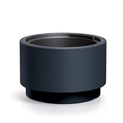 Кашпо ГЕОС 8/12л d29,8см h19см антрацит - фото 73666