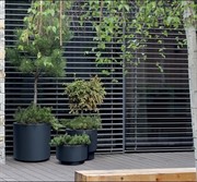 Кашпо ГЕОС 8/12л d29,8см h19см антрацит - фото 73667