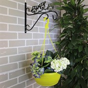 Кашпо для цветов подвесное уличное 4,5л с металлическим кронштейном 201-009B - фото 73720
