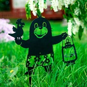 Фигура садовая Крот с подсвечником металл 801-211B - фото 73749