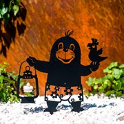 Фигура садовая Крот с подсвечником металл 801-211B - фото 73751