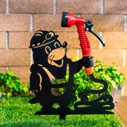 Фигура садовая Крот с держателем для шланга металл 801-215B - фото 73757