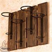 Подставка винная металл с деревом 59-114 - фото 7385