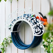 Кронштейн для поливочного шланга ажурный белый 802-009W - фото 73992