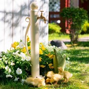 Колонка садовая с латунным краном высота 68 см металл 55-114I - фото 73996