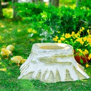 Кашпо декоративное Пень березовый для сада диаметр 65см U07446 - фото 74014