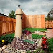 Крышка люка декоративная Маяк с домиком стеклопластик U07426 - фото 74017