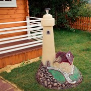 Крышка люка декоративная Маяк с домиком стеклопластик U07426 - фото 74018