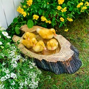 Поддон садовый для колонки стеклопластик деревянный пень U09225 - фото 74026