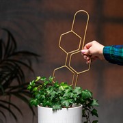 Опора для комнатных растений металлическая золото 45см 57-938G - фото 74519