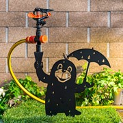 Фигура садовая Крот с держателем разбрызгивателя металл 801-218B - фото 74530