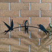 Декор настенный Ласточки комплект 2шт металл чёрный 700-014B - фото 74533