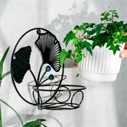 Подставка настенная на 1 цветок чёрная металл 15-117B - фото 74627