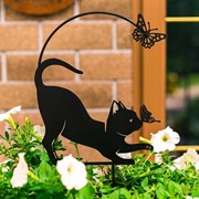 Шпалера для растений 52см металл Кошка с бабочками 202-053B - фото 74649