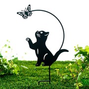 Опора для цветов комнатных Котёнок 52см металл 202-055B - фото 74655