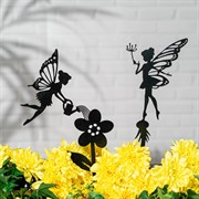 Опора для растений Фея металлическая 40см чёрная 202-071B - фото 74659