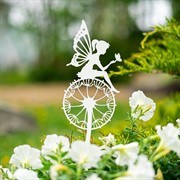 Опора для комнатных цветов и растений Фея 40см металл белая 202-072W - фото 74672