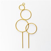 Опора для комнатных цветов 43см золотая металл 57-962G - фото 74689