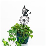 Опора для комнатных цветов и растений Фея 40см чёрная металл 202-072B - фото 74701