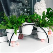 Подставка для цветов на подоконник на 3 кашпо чёрная 41-944B - фото 74756