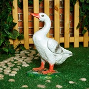 Фигура для сада Гусак полистоун высота 45см F01169 - фото 74765