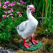 Фигура для сада Гусак полистоун высота 45см F01169 - фото 74767