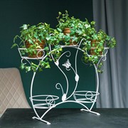 Подставка для цветов на подоконник на 5 цветов металл бело-золотая 14-915-WG - фото 74780