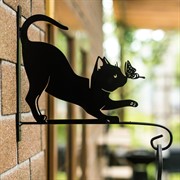 Кронштейн для цветов Котёнок настенный длина 29см кованый 201-002B - фото 74796