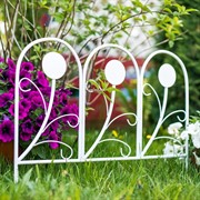 Заборчик садовый декоративный металл белый высота 54см 58-419W - фото 74832