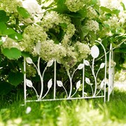 Заборчик садовый декоративный металл белый высота 54см 58-419W - фото 74833