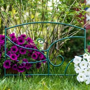 Заборчик декоративный для сада металл зелёный длина 62см 58-415Gr - фото 74836