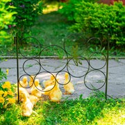 Заборчик садовый декоративный Стрекоза металл чёрный длина 62см 58-423B - фото 74841