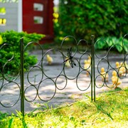 Заборчик садовый декоративный Стрекоза металл чёрный длина 62см 58-423B - фото 74843