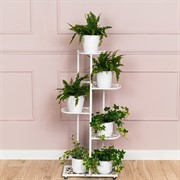 Подставка напольная для цветов на 6 горшков белая металл высота 98см 401-032W - фото 74866